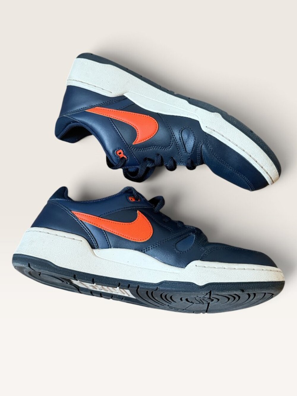 Nike Full Force Low “Obsidian/Safety Orange” sneakers. Men’s size 10.5